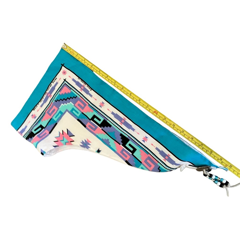 VTG Springs Industries Bandana Aztec Southwestern Print USA Made Jeweled Decor - Picture 12 of 13
